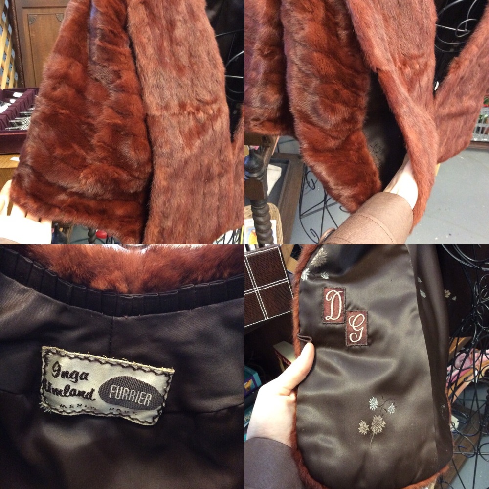 Vintage Inga Umland Red Fur Stole - Picture 6 of 8